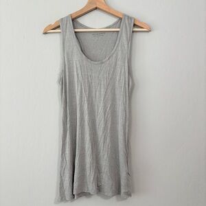 AllSaints Grey Modal Blend Classic Long Tank Top